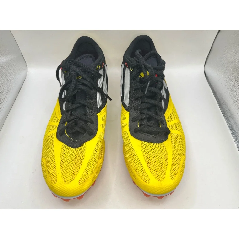 Adidas Adizero Track and Field Mens 10 Yellow Black‎ Running Shoes No Spikes